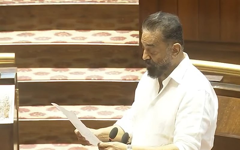 Kamal Haasan Sworn in as Rajya Sabha MP | Takes Oath in Tamil
