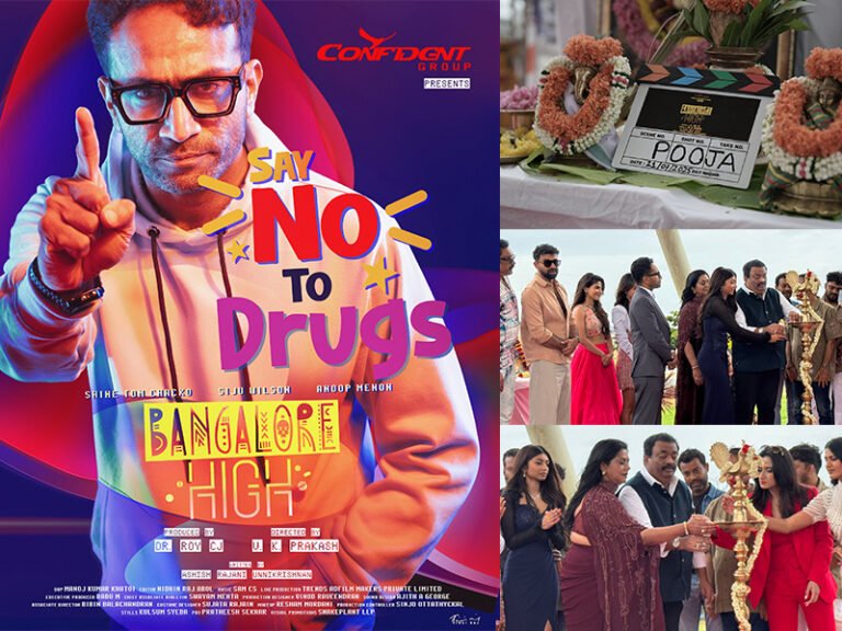 Bangalore High Title Poster: Shine Tom Chacko Leads Anti-Drug Drama | Confident Group's 12th Film