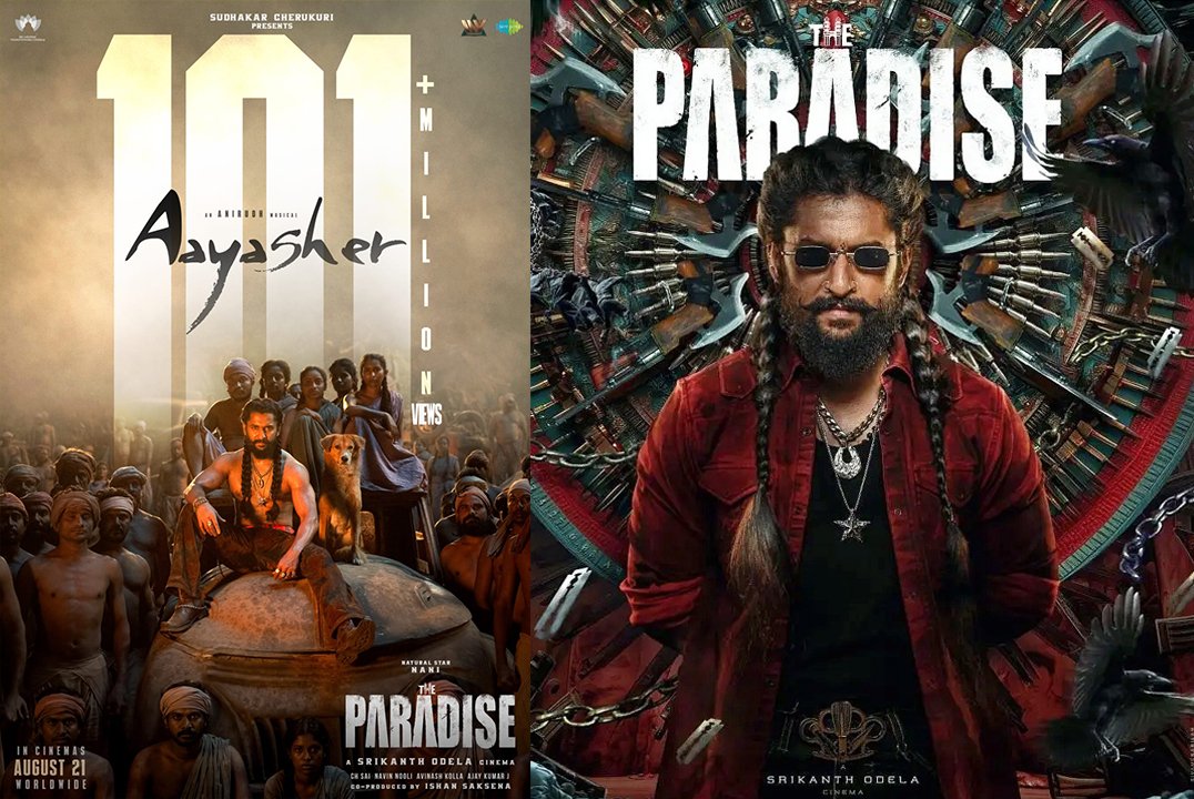 The Paradise 'Aaya Sher' Hits 101 Million Views | Nani Pan-Indian Film