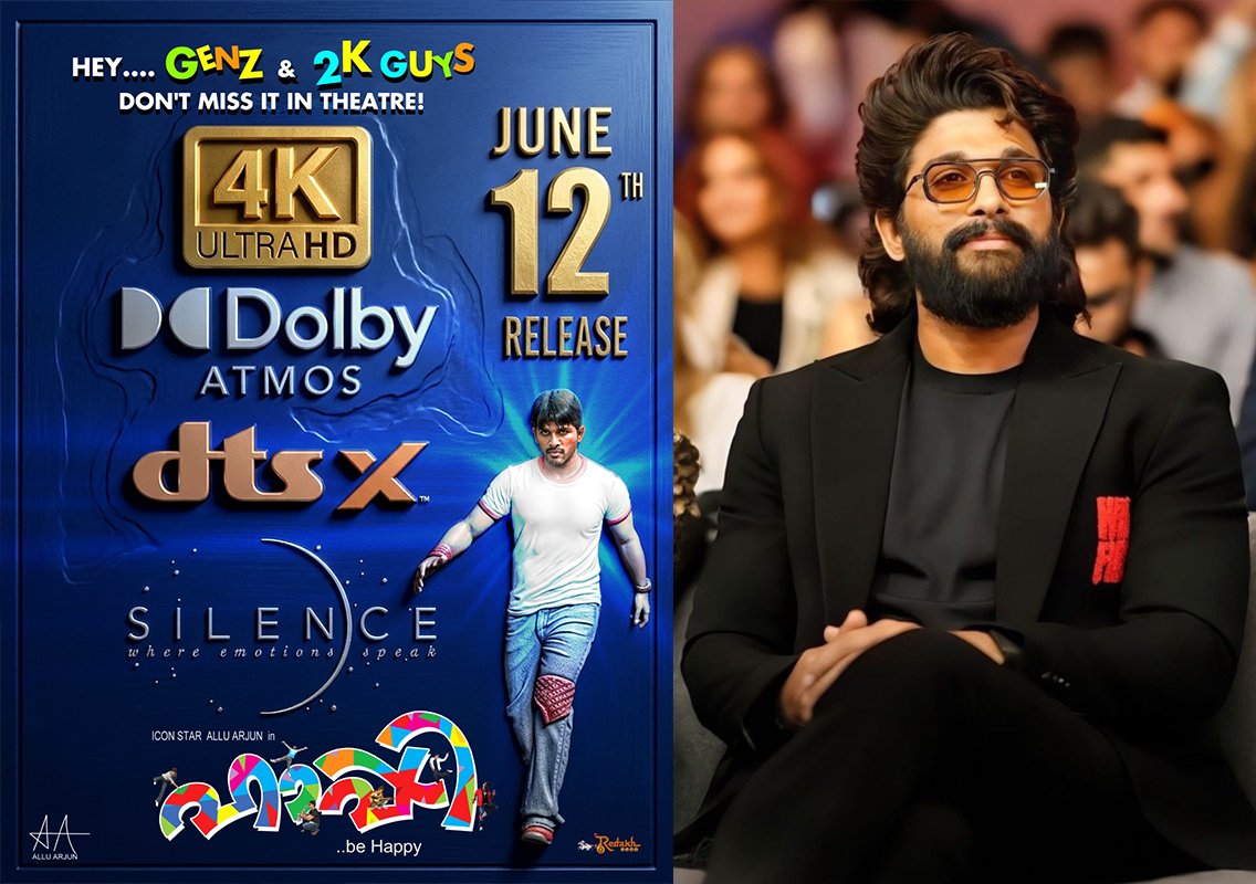 Allu Arjun’s Happy Re-Releasing in 4K Ultra Atmos on June 12 | Classic Romantic Entertainer Returns