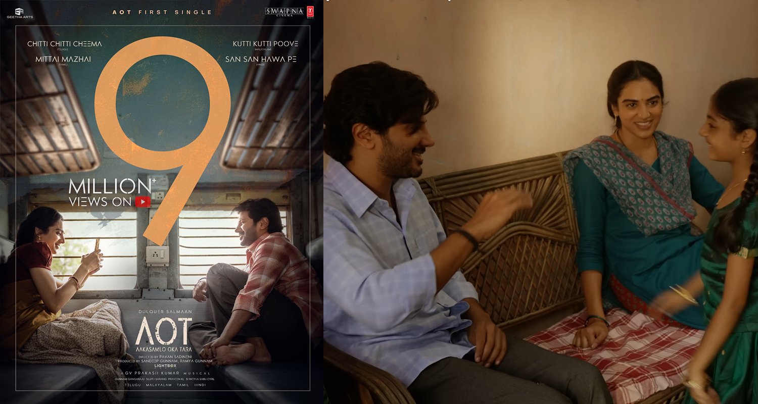 'Kutti Kutti Poove' Crosses 9 Million Views; Dulquer Salmaan's Aakasam Lo Oka Tara First Single Becomes a Superhit