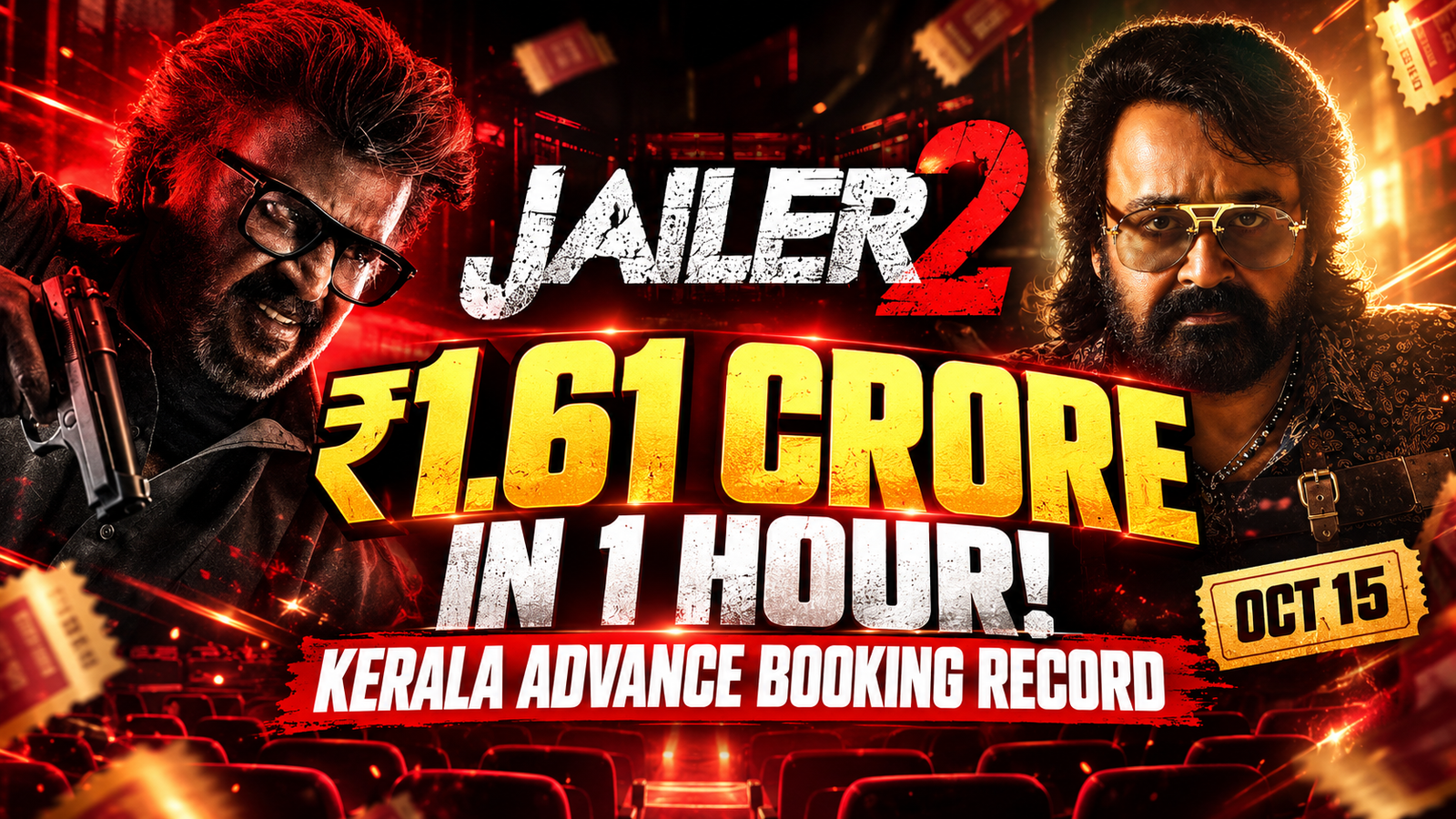 Jailer 2 Kerala Advance Booking: ₹1.61 Crore Presales, 1 Lakh+ Tickets Sold in First Hour